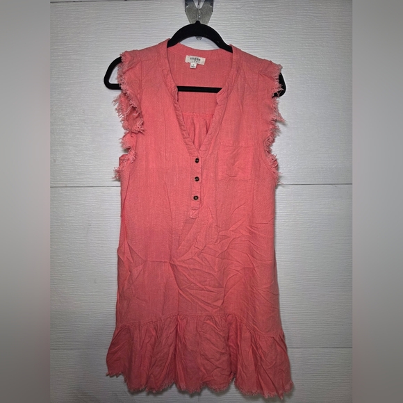 Umgee Dresses & Skirts - Umgee Coral Crewneck Dress